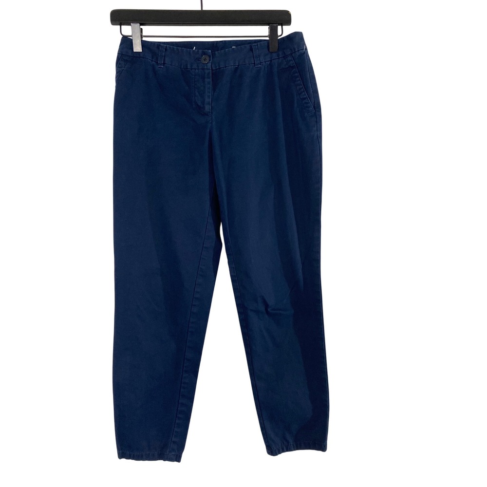 Talbots Weekender Chino Pants Women 2P Navy Blue Excellent Straight Leg Stretch